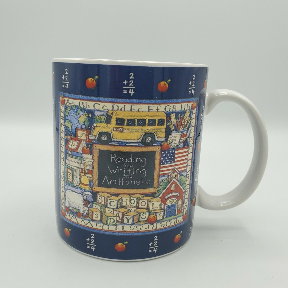 School Days Lang & Wise Coffee Mug Susan Winget Reading Writing Arithmetic 12 oz